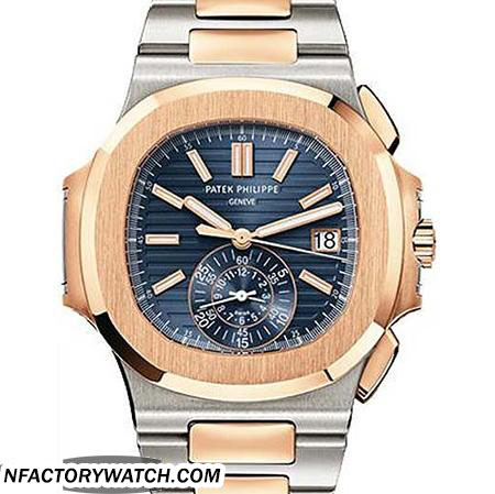 百達翡麗PATEK PHILIPPE Nautilus系列 5980/1AR-001 316L實心精鋼錶殼 玫瑰金