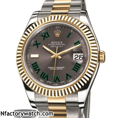 勞力士Rolex Datejust 日志型 116333-72213 藍寶石水晶拱形玻璃 316F不鏽鋼 間18K真金錶帶