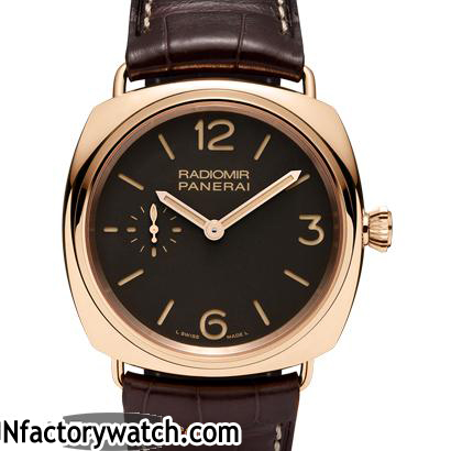 沛納海Panerai RADIOMIR ORO ROSSO PAM00439 Pam439 316L不鏽鋼 電鍍18K玫瑰金 藍寶石水晶