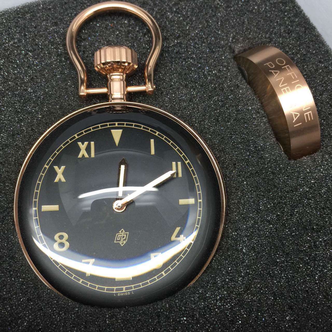 沛納海Panerai- 爆款典型座鐘PAM581 P3001手動上鏈機芯 礦石玻璃 