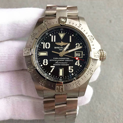 百年靈 breitling 復仇者系列三針黑面 搭載2824機芯 316L精鋼錶殼