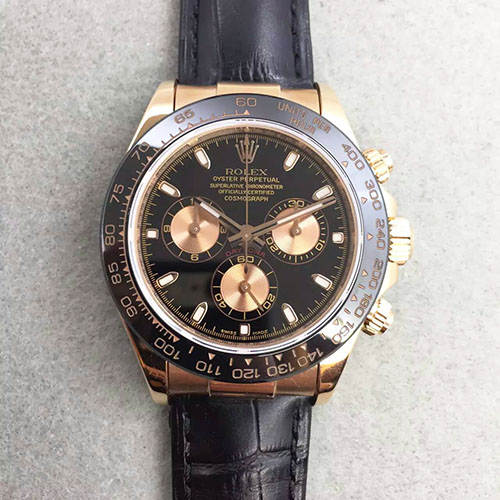 勞力士 Rolex 迪通拿Daytona 玫金陶瓷圈 搭載7750機芯 藍寶石鏡面 316精鋼錶殼