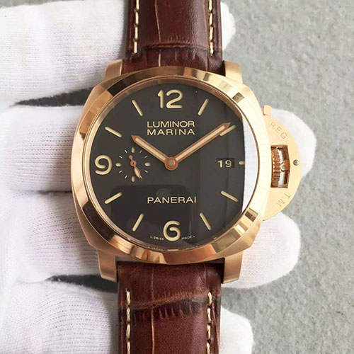 沛納海 Panerai Luminor Marina系列pam393大號玫金殼 藍寶石鏡面 316精鋼錶殼 搭載P9000機芯