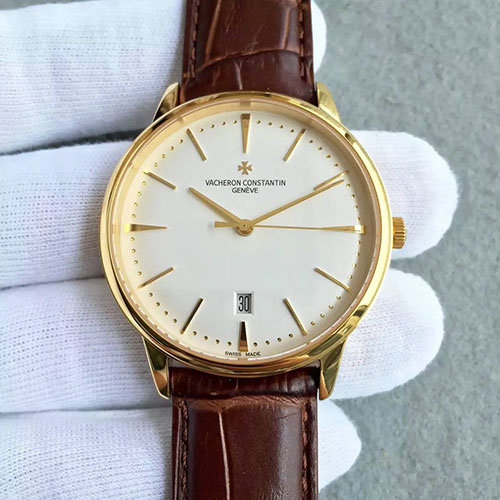 江詩丹頓 Vacheron Constantin 傳承系列85180/000G-9230腕錶 搭載進口9015改裝原版Cal.2450SC全自動機芯 意大利牛皮錶帶錶帶