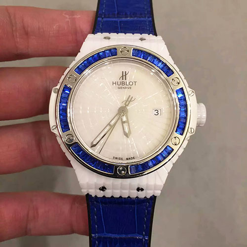 宇舶 Hublot 格子陶瓷 搭載2824機芯 陶瓷錶殼 高仿宇舶 JF出品