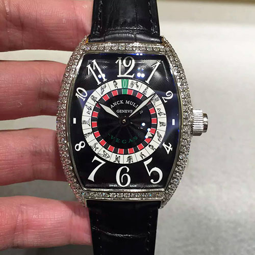 法蘭克穆勒 Franck Muller 三針全自動機械腕錶 拉加維加斯賭場 俄羅斯轉盤 搭載原裝改版自動上鏈CAL.SK機芯