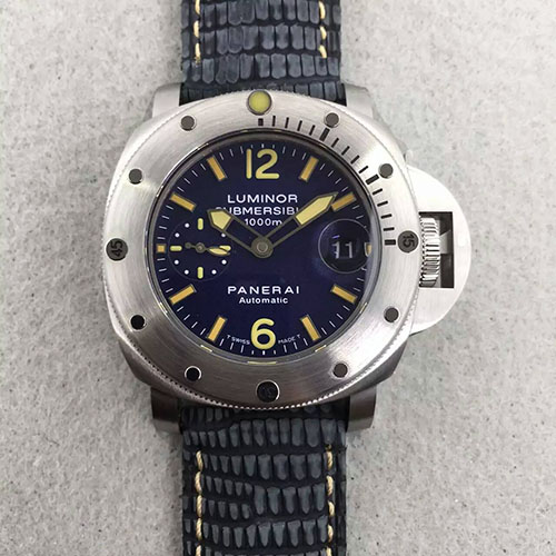 沛納海 Panerai Luminor Submersible系列pam064 搭載7750機芯 蜥蜴皮錶帶 316精鋼錶殼