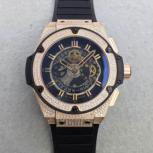 宇舶 Hublot 滿鉆殼 搭載7750機芯 藍寶石玻璃 316精鋼錶殼