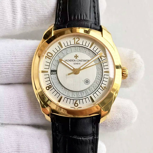 江詩丹頓 Vacheron Constantin 搭載性能穩定的Cal.2450 sc機芯 意大利牛皮帶