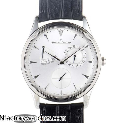 積家Jaeger-LeCoultre MASTER ULTRA THIN 超薄大師系列 Q1378420 海鷗複刻積家 圓形錶帶黑色牛皮 316L不鏽鋼