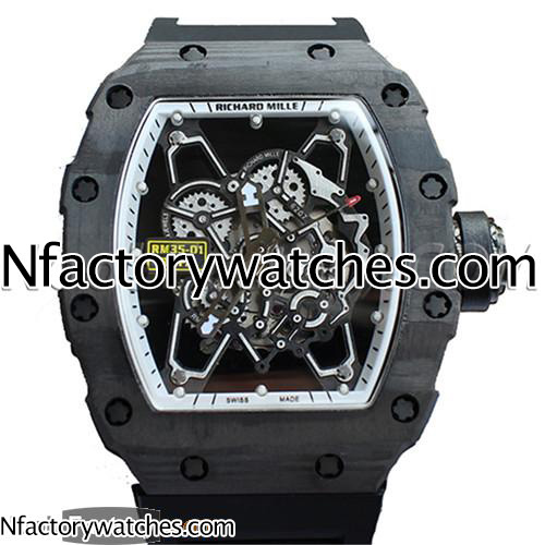 理查德·米勒Richard Mille RM 35-01 白色 日本MIYOTA 6T51自動上鏈機芯 碳纖維錶殼 藍寶石水晶玻璃