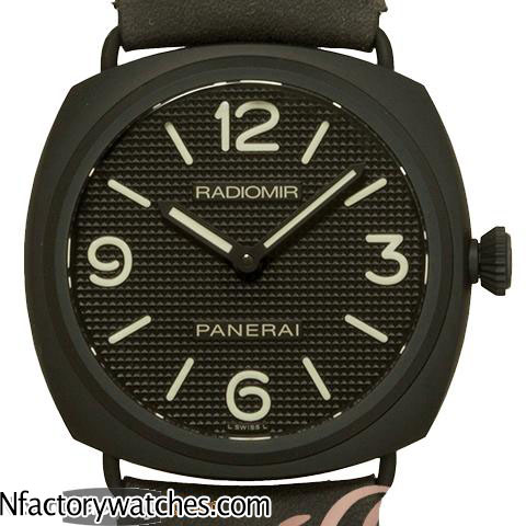 沛納海 Panerai Radiomir Black Seal Ceramica Pam00643 Pam643 亞洲6497手動機芯 藍寶石水晶玻璃 黑色錶盤
