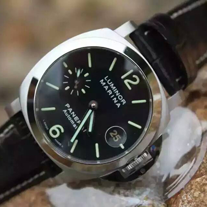 沛納海Pam048，亞洲7750自動上鏈機芯 寶石水晶 黑色錶盤