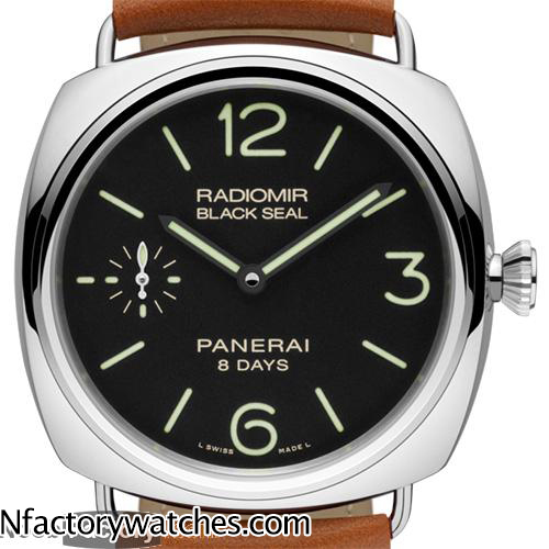 沛納海Panerai RADIOMIR BLACK SEAL 8 DAYS ACCIAIO PAM00609 Pam609 海鷗6497-2 複刻P5000 316L不鏽鋼 藍寶石水晶玻璃