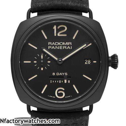 沛納海 Panerai RADIOMIR 8 DAYS CERAMICA PAM00384 Pam384 海鷗23J手動 裝飾沛納海P.2002機芯