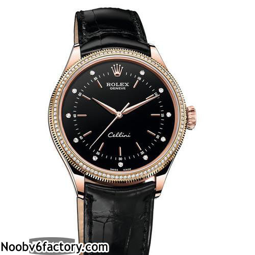 勞力士Rolex cellini 切利尼 50605RBR 鑲鑽 實心316L不鏽鋼 電鍍18K玫瑰金 藍寶石水晶玻璃 