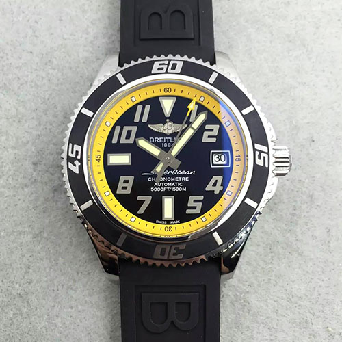 百年靈 Breitling 超級海洋系列 黃內圈