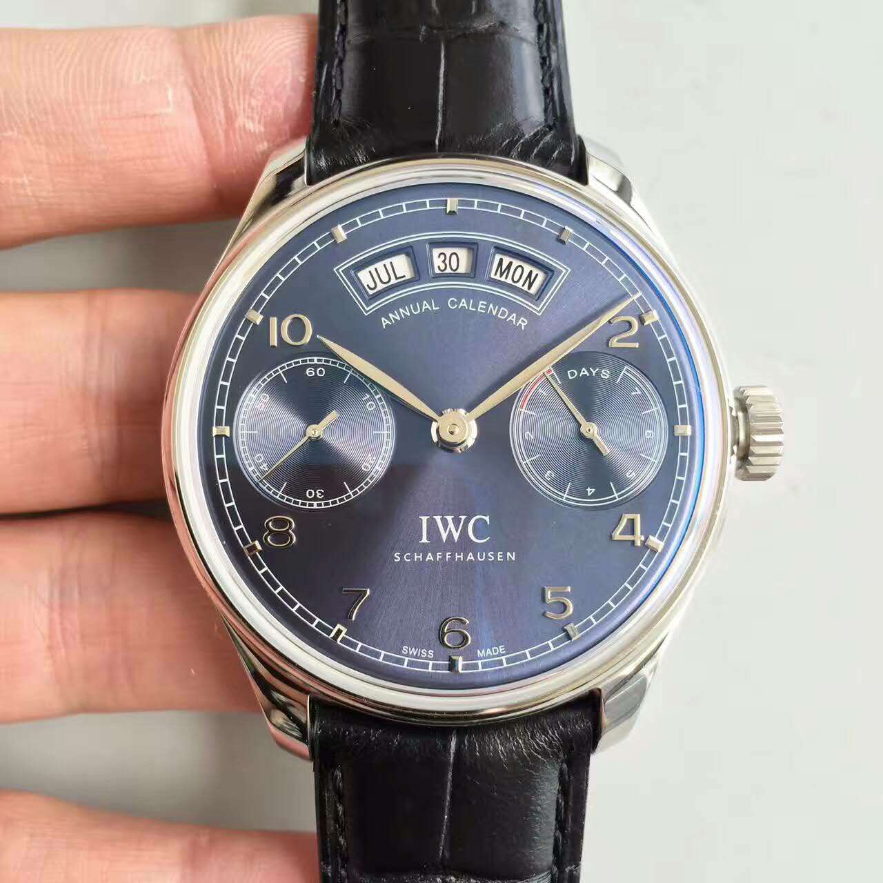 萬國IWC YL新品IW503502 藍寶石玻璃錶鏡 夜藍色錶盤