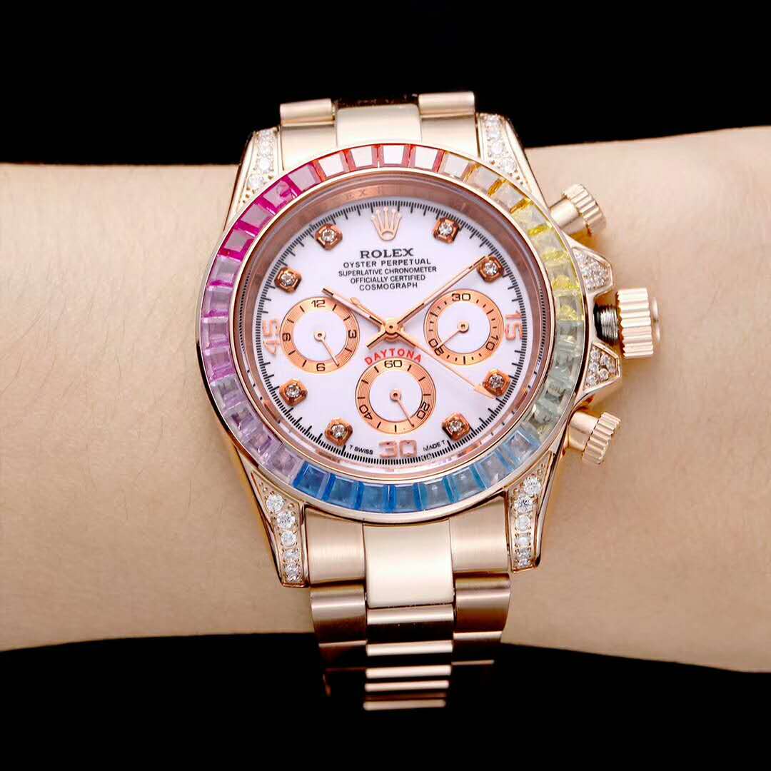 勞力士ROLEX 迪通拿奢華限量版腕錶 鑲嵌彩色寶石款