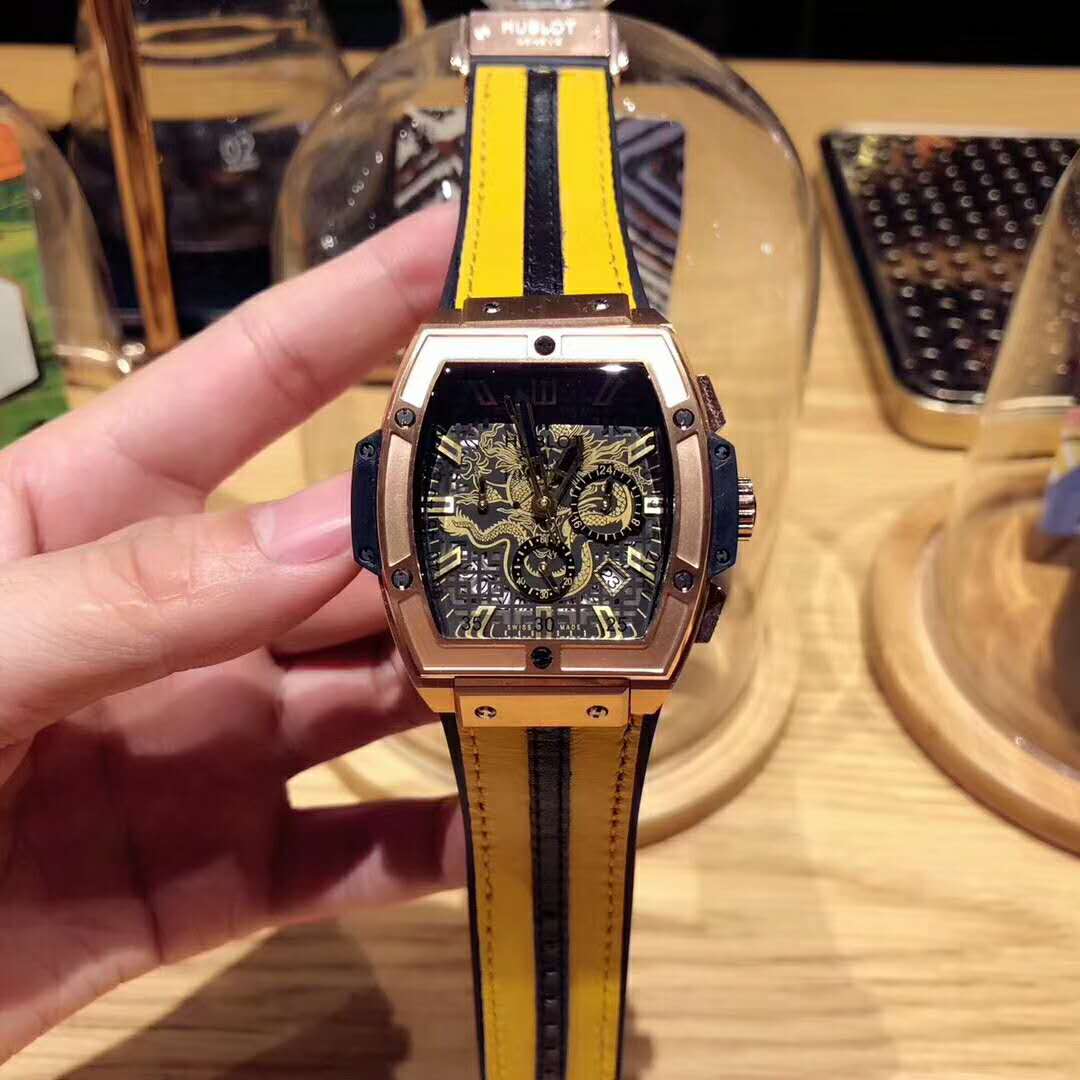 HUBLOT 宇舶（恒宝）李小龙75周年限量腕錶 李小龙衣服颜色专门定制錶带