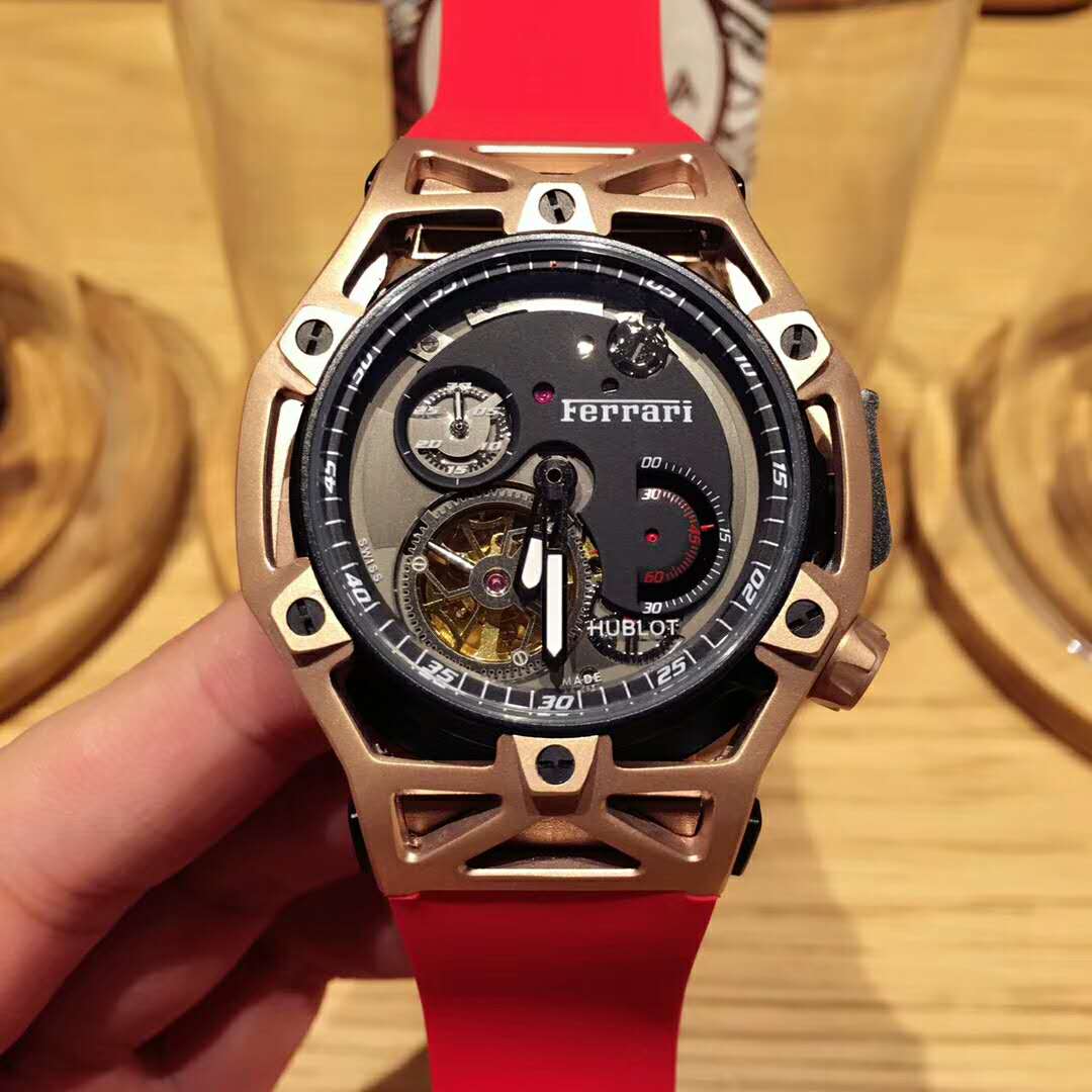 HUBLOT恒寶Techframe 法拉利70周年陀飛輪計時腕錶