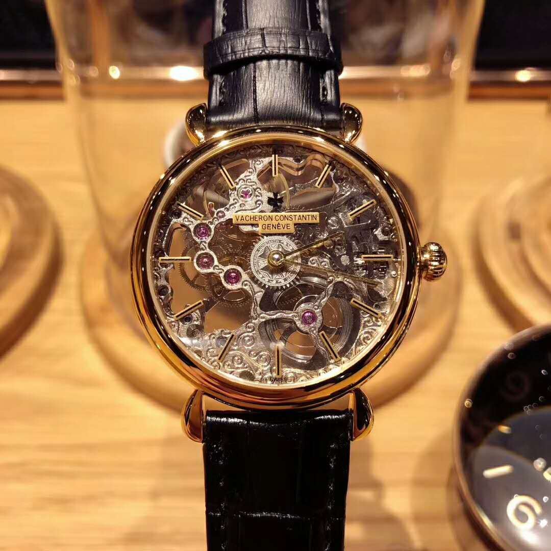 江詩丹頓 镂空珍藏版 高端男士機械腕錶 名牌手錶