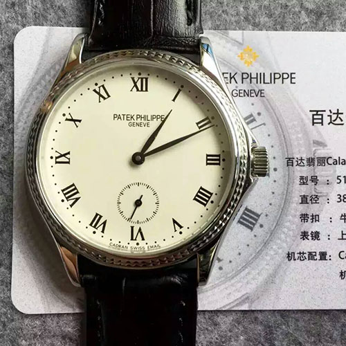 百達翡麗 Patek Philippe Calatrava系列5115G最強復刻版新款 搭載Cal.215ps手動上鏈機芯 30米深度防水