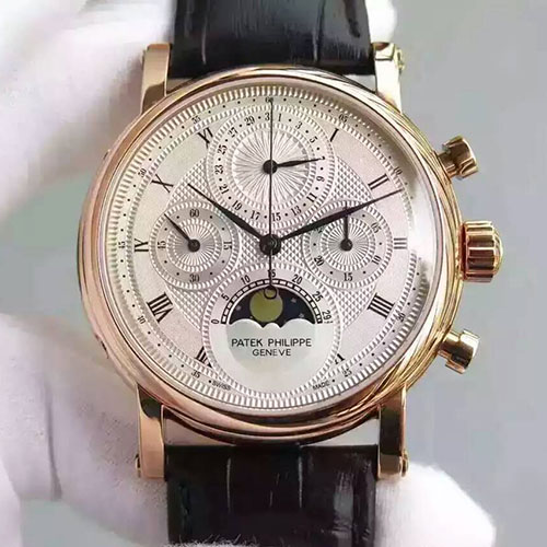 百達翡麗 Patek Philippe 多功能計時腕錶 搭載7750手動上鏈機芯 直徑40mm 厚12mm