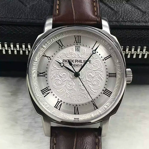 百達翡麗 Patek Philippe 新款 搭載進口9015全自動機芯 小牛皮 原裝針扣