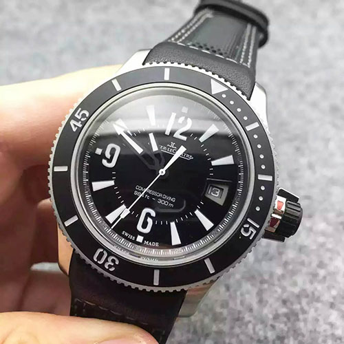 積家 Jaeger-LeCoultre 壓縮大師系列潛水專業佩戴款 潛水專業皮革皮帶 搭載2824機芯