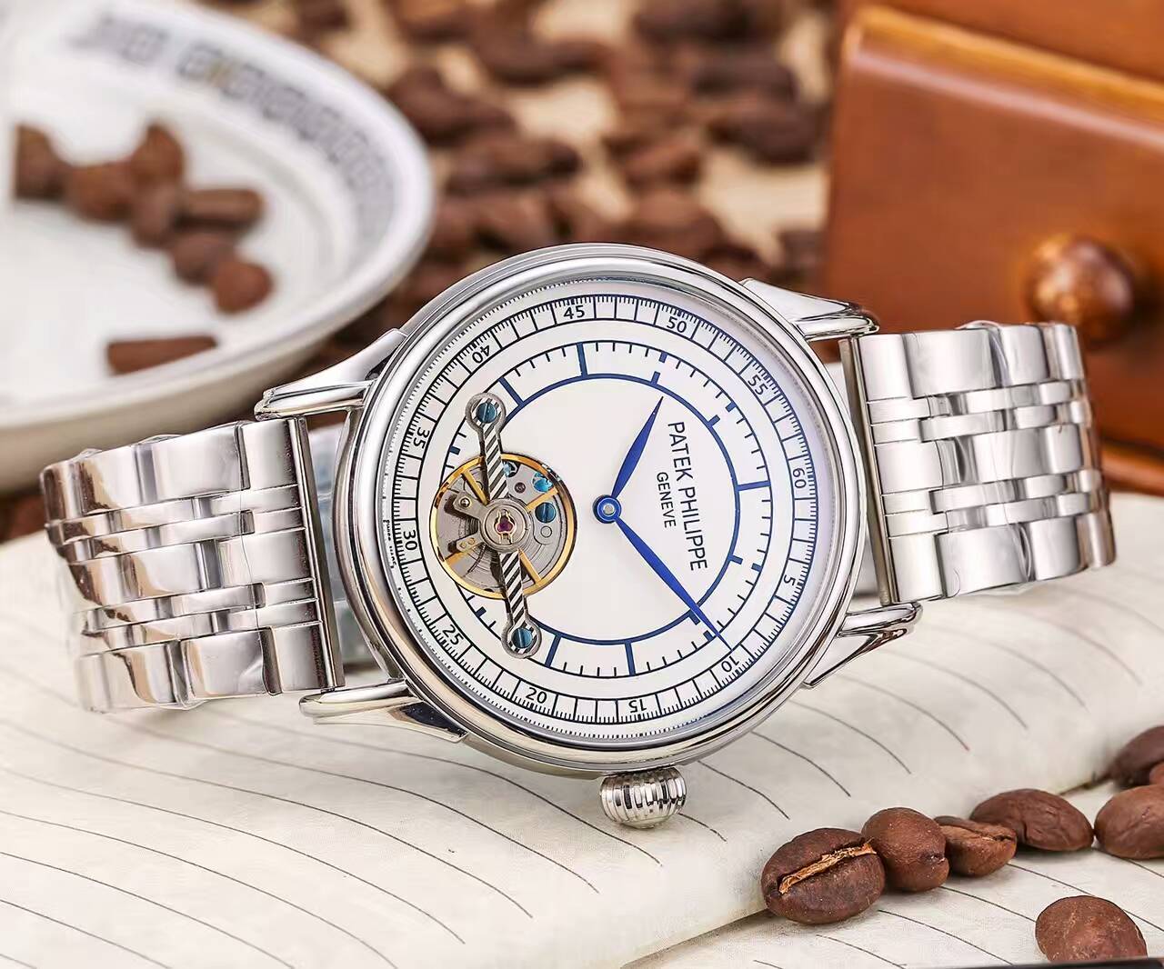 百達翡麗 頂級機械機芯 礦物質超強鏡面 精鋼錶帶 精品男士腕錶