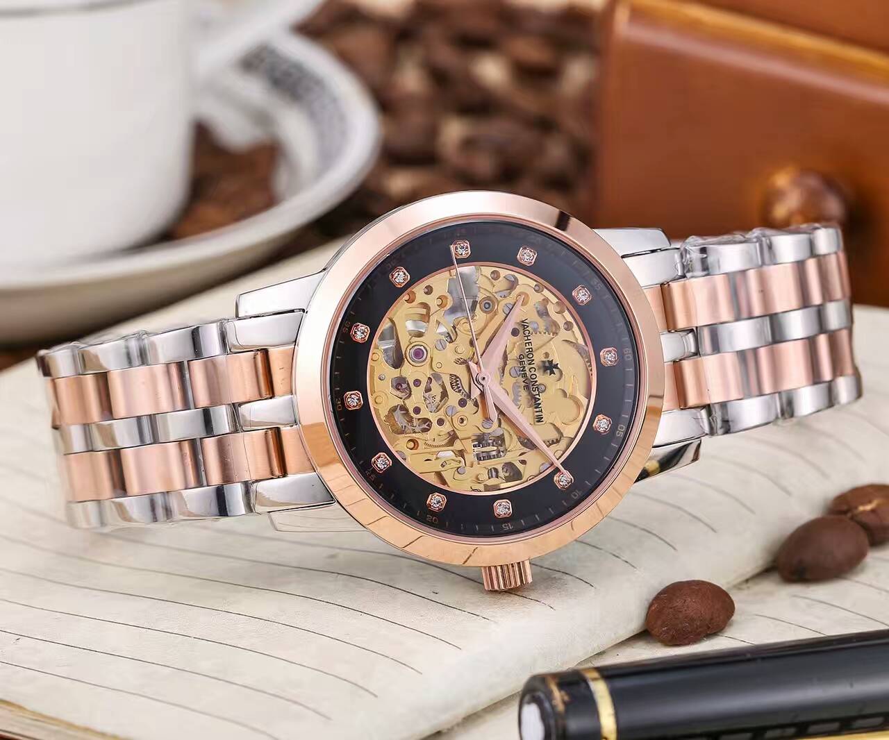 江詩丹頓 藍寶石水晶鏡面 頂級機械機芯 精鋼錶帶 尊貴不凡 風格經典 精品男士腕錶 