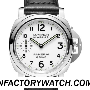 沛納海Panerai LUMINOR MARINA 8 DAYS ACCIAIO Pam00563/Pam563 316F高質量不鏽鋼錶殼 深棕色牛皮錶帶 