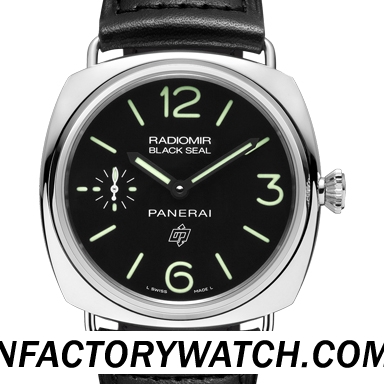 沛納海Panerai RADIOMIR BLACK SEAL LOGO Pam00380/Pam380 316L不鏽鋼錶殼 夜光錶盤和指針