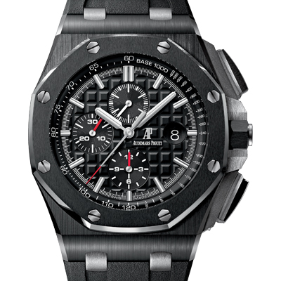 愛彼AP Royal Oak Offshore 皇家橡樹離岸型 26402CE.OO.A002CA.01  防刮藍寶石水晶無色防反射塗層 原裝黑色橡膠錶帶