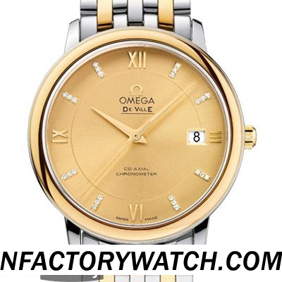 欧米茄Omega De Ville 碟飞系列 424.20.37.20.58.001 316L不锈钢錶壳 电镀金