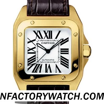 卡地亞Cartier Santos 山度士 W20112Y1 女錶 316不鏽鋼錶殼 電鍍18k金
