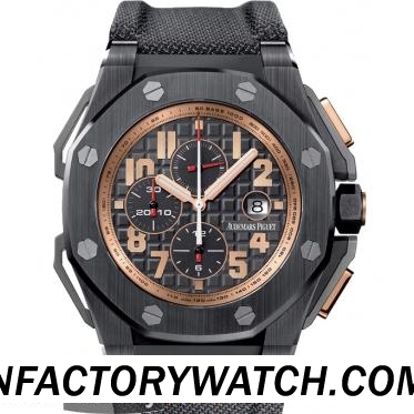 愛彼AP Royal Oak Offshore 皇家橡樹離岸型 26378IO.OO.A001KE.01 亞洲ETA-7750 25J 自動計時 28800 VPH 防劃藍寶石水晶