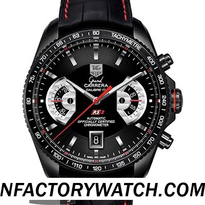 豪雅TAG HEUER 超級卡萊拉 CAV518B.FC6237 亞洲ETA-7750自動計時碼錶 钛合金 黑色錶盤與SS標志