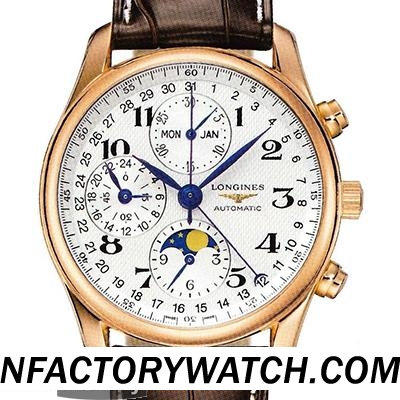 浪琴Longines Master Collection 名匠系列 L2.673.8.78.3 月相 浪琴 Cal.L678 電鍍金 316L不鏽鋼 