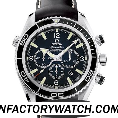 歐米茄OMEGA 海馬系列 SEAMASTER 海洋宇宙 PLANET OCEAN 2910.50.81 亞洲ETA-7750-2 自動機械計時機芯 黑色錶盤 單向旋轉錶圈