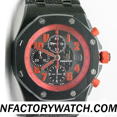 愛彼AP 皇家橡樹系列 Royal Oak Offshore 26299SN.OO.D001GA.01 316L不鏽鋼錶殼離子電鍍黑色 防刮藍寶石水晶