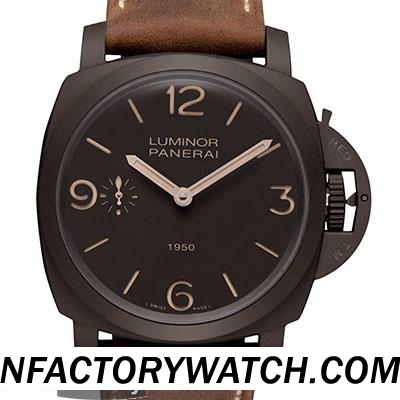 沛納海Panerai Luminor Composite 1950 3 Days Pam00375 Pam375 钛殼 礦物水晶