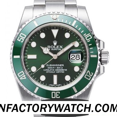 勞力士Rolex 潛航者 Submariner 116610LV 綠水鬼 V5 實心316F精鋼錶殼 藍寶石水晶 316F不鏽鋼錶帶 終極版