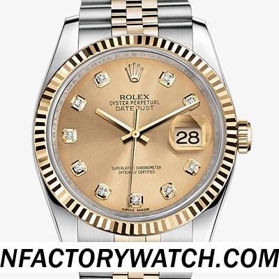 勞力士Rolex 日志型 DATEJUST 116233 香槟色 316F不鏽鋼 藍寶石水晶拱形玻璃